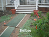 Rye Beach home that had recently added a deck.  SeaSide Landscaping installed a walkway, sod, and drip edge.  Here it is before we started.